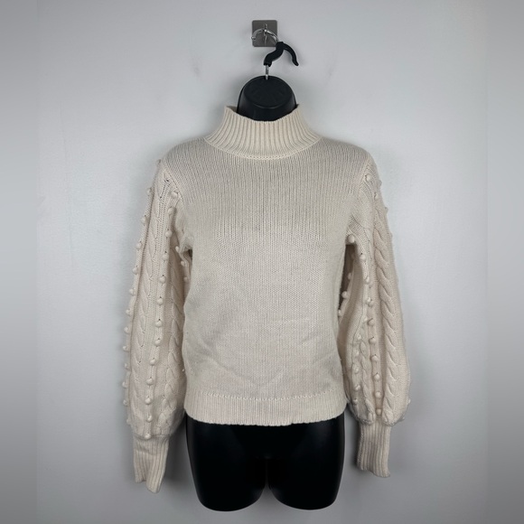 Autumn Cashmere Sweaters - Autumn Cashmere Women Popcorn Sleeve Sweater Size XS